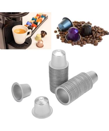  Qcwwy 50pcs Aluminum Foil Lids Seals for Reusable Coffee Pods Foil Lid Seal with 50pcs 15ml Coffee Capsules Coffee Pods Sealing Kit - Buy Online on GoSupps.com