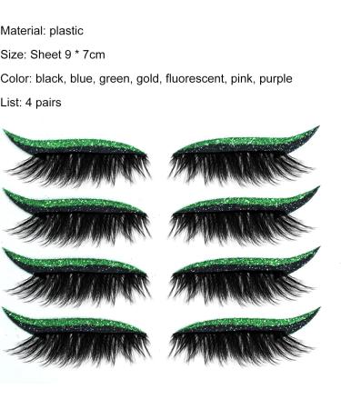 shlutesoy 4 Pair Eye Shadow Decals Attractive Recycled Plastic Easy to Install Eyelid Cosmetic Decals for Black - Buy Online on GoSupps.com