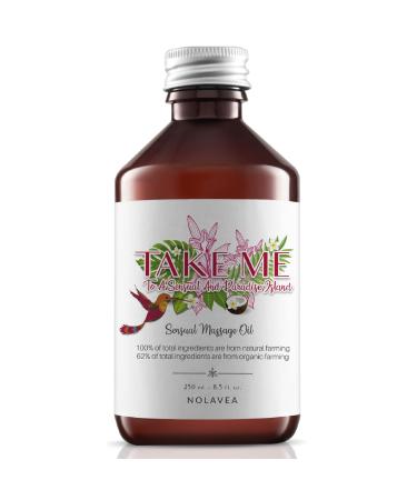Sensual massage oil 250ml - high -quality body oil back massage - slowly moves in - monoi castor coconut vanilla fragrance - production in France