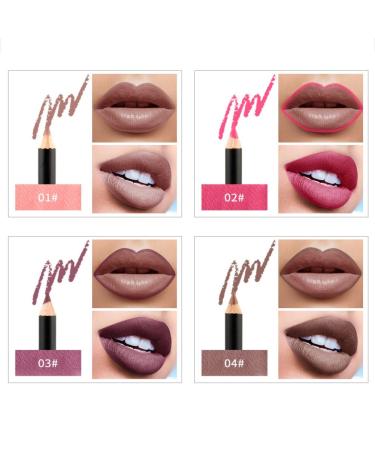 Allbesta 12 Colors Matte Lip Liner Set - Waterproof Long Lasting Retro Red & Pink Shades - Perfect for International Shipping - Buy Online on GoSupps.com