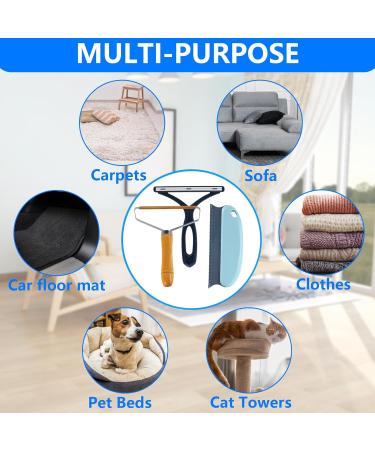6 Pcs Pet Hair Remover Lint Remover Dog Hair Remover Brush and Double Side Cat Hair Remover for Cat Dog Pet Hair Removal Tool Comb Fur Lint Lint Brush Roller on Carpet Sofa Furniture Clothes - Buy Online on GoSupps.com