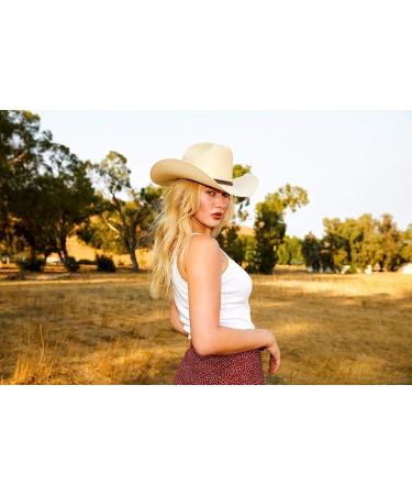 Enimay Western Cowboy Cowgirl Hat | Pinch Front Wide Brim Style | Large-X-Large | Classic Sand - Buy Online on GoSupps.com