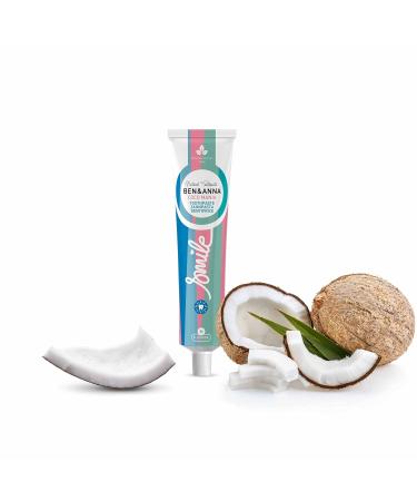 Ben&Anna Organic Toothpaste Coco Mania with Fluoride | vegan | Microplastic-free toothpaste | 100% natural cosmetics | 75ml