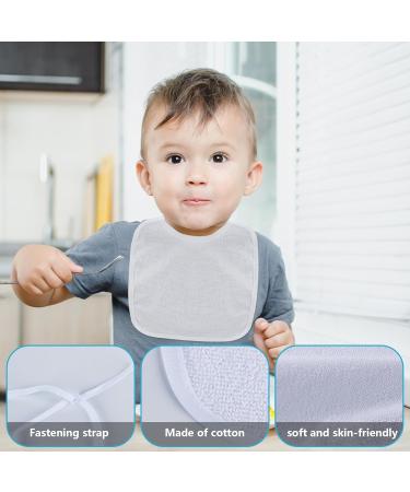 ALAHUGYEF 12 Pcs Waterproof Cotton Baby Bibs for Painting and Feeding | Baby Dribble Bibs for Boys and Girls | Ideal for Teething and Baby Shower Gifts - Buy Online on GoSupps.com
