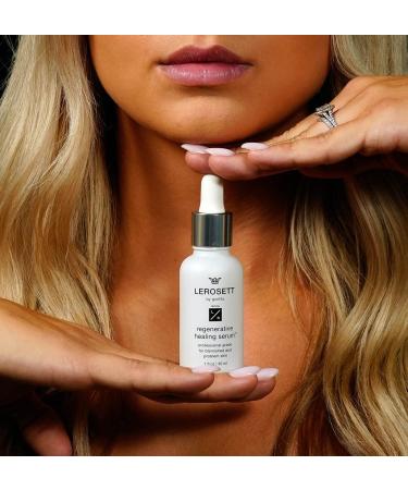 LEROSETT Healing Serum for Acne Scarring, Redness & Breakouts - Organic Aloe Vera, Collagen, Vitamin C - 1 oz - Buy Online on GoSupps.com