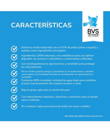 Barakaldo Vet Shop | Diet Grain Free Mobility Chicken with Potatoes wet dog food | 1 unit x 400 g - Buy Online on GoSupps.com