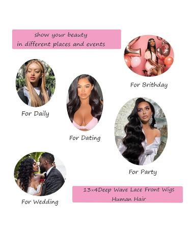 30 Inch Deep Curly Wet and Wavy HD Lace Frontal Wig | Brazilian Human Hair | Pre-Plucked | Transparent Lace | For Black Women - Buy Online on GoSupps.com