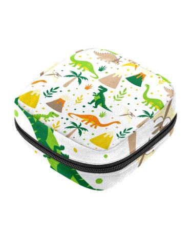 Wild dinosaurs pattern sanitary napkins storable period pocket for women teen girls girls menstrual cup pocket breastfeeding pad holder