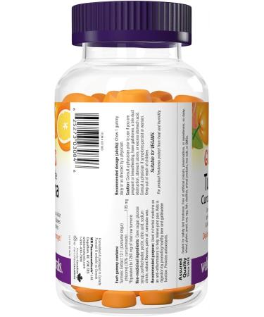 Webber Naturals Turmeric Curcumin Gummy 1 260 mg of Raw Herb 120 Gummies Antioxidant Support Vegan Herbal Supplement - Buy Online on GoSupps.com