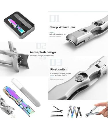 Nail Clippers Ultra Sharp Sturdy Fingernail and Toenail Clipper Automatic Nail Clippers for Men Nail Clippers for Thick Nails Easy to Use (Black) - Buy Online on GoSupps.com