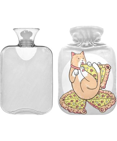 Naanle Cat Pizza Hot Water Bottle - 2L Transparent Heat & Cold Therapy for Pain Relief | Ideal for Bed & Foot Comfort - Buy Online on GoSupps.com