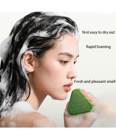  G n rique Nature Triangle Shampoo Bar Nature Seven Green Soap Shampoo natural plant-based solid shampoo gentle cleansing and nourishing care for healthy-looking hair - Buy Online on GoSupps.com