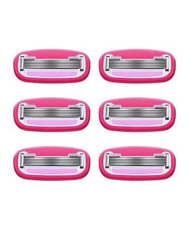 Amazon Basics Women's 5-Blade Razor Refills (6 Cartridges) - Compatible with Amazon Basics and Venus Handles - Pack of 6 - Buy Online on GoSupps.com