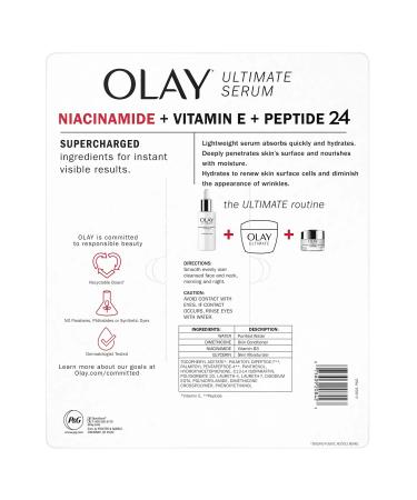 Olay Ultimate Niacinamide + Vitamin E + Peptide 24 Hydrating Serum - 1.3oz (2 Ct) | Shop Internationally for Skin Hydration - Buy Online on GoSupps.com