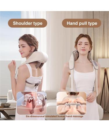 Neck Massage Device with Warmth - MdiBzca Shiatsu Back Massager for Shoulders & Back | Portable Massage Belts & Hand Simulation - Buy Online on GoSupps.com