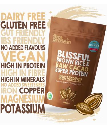 Vegan Chocolate Protein Powder - Gluten Free & Low FODMAP Brown Rice Blend | 250g Plant Based Protein for Energy & Immune Support - Buy Online on GoSupps.com
