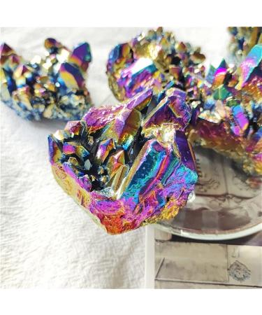Natural Crystal Rough Home Natural Angel Halo Crystal Cluster Plating Titanium Coated Quartz Cluster Ore (Size : 230g-280g) - Buy Online on GoSupps.com