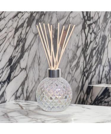 Woodbridge Empty Reed Diffuser Glass - Self-Filling Clear Chic Design + 50 Rattan Reeds for Fragrance & Odor Neutralizing - Buy Online on GoSupps.com