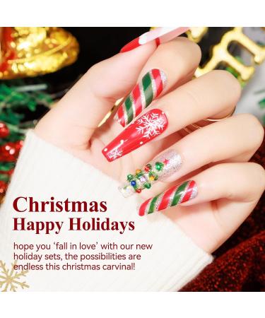MIZHSE Christmas Gel Nail Polish Set 6 Colors Sparkle Green Glitter Gold Silver Gel Polish Dark Green Dark Red Gel Polish Kits Soak Off Nail Art Manicure Home New Year Christmas Day Gifts for Women 1- Christmas Gel Polish - 6PCS (290) - Buy Online on GoSupps.com