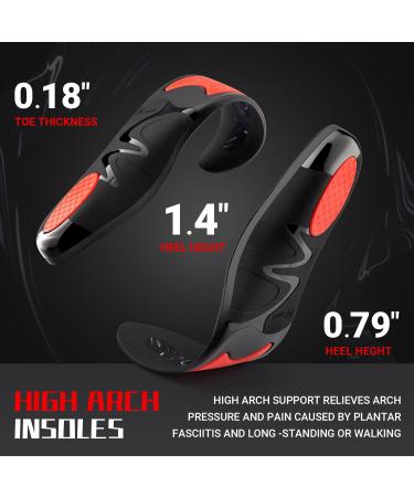 Buy 230+ lbs Plantar Fasciitis High Arch Support Insoles - Relief for Flat Feet & Achilles Tendonitis | Work Boot Shoe Inserts for Men & Women | S Size (Black - Buy Online on GoSupps.com