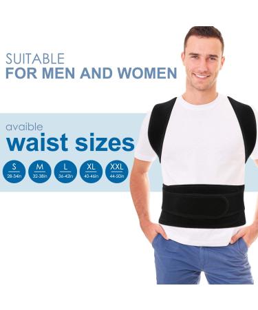 Adjustable Back Brace Posture Corrector for Men & Women | Comfort & Pain Relief for Neck Back & Shoulders | Lumbar Support (L - Buy Online on GoSupps.com