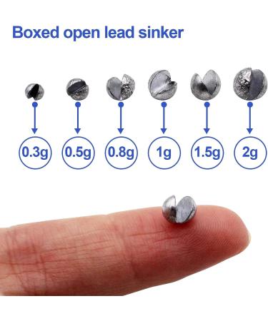 Round Split Shot Sinker Set - FREGITO 205pcs/117pcs/78pcs Lead Weights in 5 Sizes/6 Sizes - Removable Fishing Sinkers in Blue Box - Buy Online on GoSupps.com