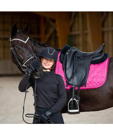 HORZE Grayson Classic Leather Ergonomic Snaffle Dressage Bridle - Black/White Horse - Buy Online on GoSupps.com