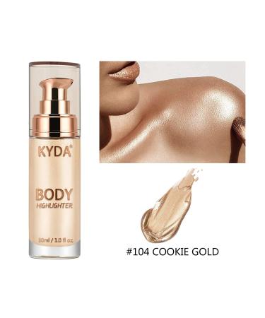 KYDA Body Luminizer - Waterproof Glow & Moisturizer for Face & Body - Radiant All-in-One Highlighter 1fl.oz - 104 Cookie Gold - Buy Online on GoSupps.com