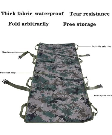 Outdoor Folding Emergency Stretcher with 8 Handles Thickened Nylon Cloth Emergency Rescue Back Stretcher Portable Soft Stretcher - Buy Online on GoSupps.com
