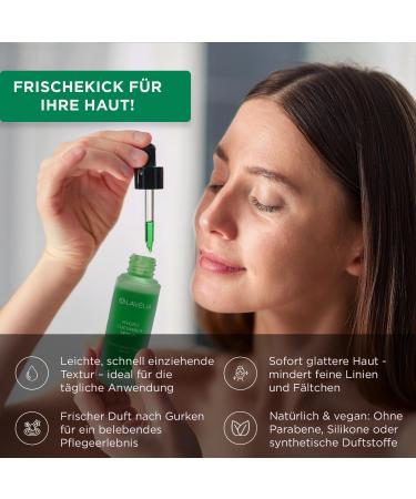  LAV LIA Hydro Cucumber Vegan Hydrating Serum with cucumber extract hyaluronic acid and 15 plant extracts - Refreshing revitalizing and nourishing for radiant skin - 30 ml - Buy Online on GoSupps.com