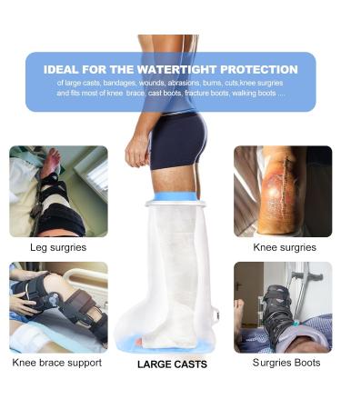 YUNCHI Waterproof Full Leg Cast Cover for Shower Extra Wide Adults for Knee Brace Large Plaster Dressings After Operation Boots Non Slip Durable Reusable Protectors 2023 Upgraded (XL Full Leg) XL-Extra Wide Full Leg - Buy Online on GoSupps.com