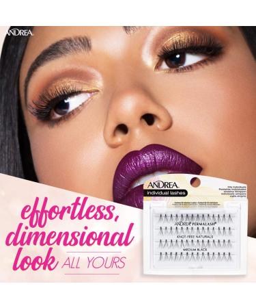 Andrea Knot-Free Naturals Individual False Lashes Medium - Black 4 Pack | Easy to Apply False Lashes - Buy Online on GoSupps.com