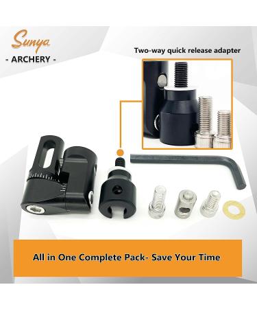 SUNYA Archery Bow Stabilizer | Carbon Fiber Body | Flexible Core | Damping System | Weights Kit | Expedition Series QD Mount Kit - Buy Online on GoSupps.com