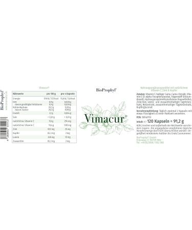 Buy BioProphyl Vimacur - Lutein & Zeaxanthin with Camu-Camu Extract for Eye Health | International Shipping Available - Buy Online on GoSupps.com