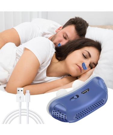 Anti Snoring Devices  Electric Variable Snore Solution  Mini Sleep Aid for Blocked Nostrils - Stop Snoring for Men and Women Blue