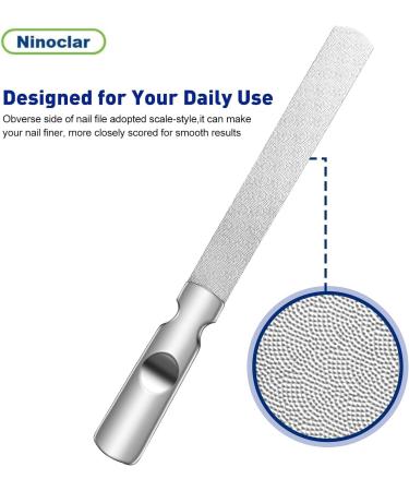 Stainless Steel Nail File Double-Sided Nail File Metal Nail File Reusable Natural Nail Art File Nail Art Tool Home Salon or Travel Mini Nail File Suitable for Both Men and Women - Buy Online on GoSupps.com