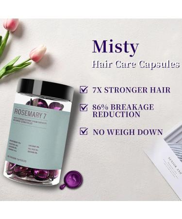 Rosemary oil hair care capsules hair serum for stronger fuller and shinier hair. Use on dry or wet hair. 40 capsules. - Buy Online on GoSupps.com