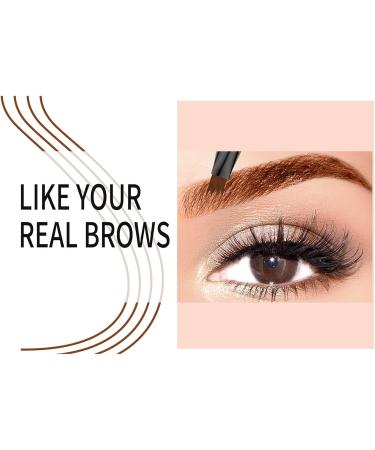 Eyebrow Pencil Eyebrow Pen with 4-Fork Tip Precise Brush Creates Natural Looking Brows Eye Brow Pencils for Women (Grey) - Buy Online on GoSupps.com