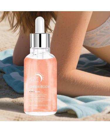 Radiant oil facial sun cream with protection factor 42+ sun protection drops wide 15 ml for daylight protection holidays outdoors sporting activities - Buy Online on GoSupps.com