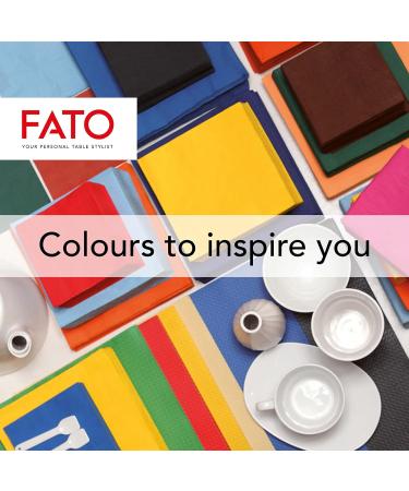 Fato Disposable Paper Napkins - 50 Pack 33x33 cm 4-Folded Yellow FSC Certified for Lunch & Buffets - 100% Pure Cellulose - Buy Online on GoSupps.com