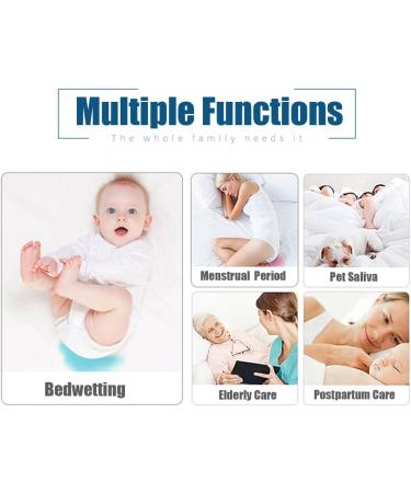 Liveinu Waterproof Fleece Mattress Protector | Anti-Slip Breathable Incontinence Cover | Reusable Absorbent Pads for Babies & Seniors | 50x70cm - Green - Buy Online on GoSupps.com