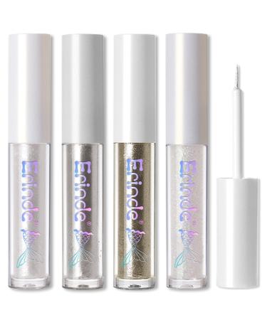 Erinde of liquid glitter Eyeliner metallic shimmering glitter-light shadow liner highly pigmented colored eyeliner sticker waterproof durable for women#01#03#04