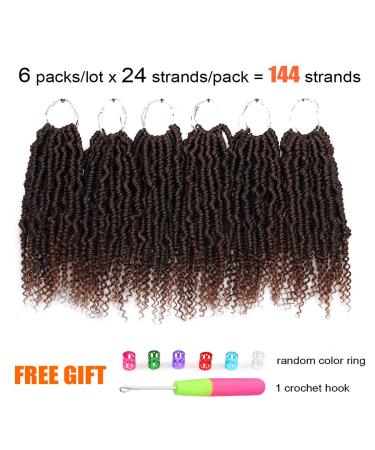 10 Inch T30 Bomb Twist Crochet Hair 6 Packs - Pre-looped Spring Twist Braids for Women - Synthetic Fluffy Dreadlocks Extension - Buy Online on GoSupps.com