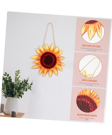 ABOOFAN Sunflower Listing Emblems Wooden Decor Flowers Front Porch Sunflower Wall Art Household Decorations - Buy Online on GoSupps.com