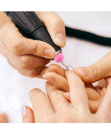 ANCIRS 80pcs Pink Nail Drill Bit Dust Protector Caps - Silicone Dust Collector Stopper Cover for Cuticle Protection - Buy Online on GoSupps.com