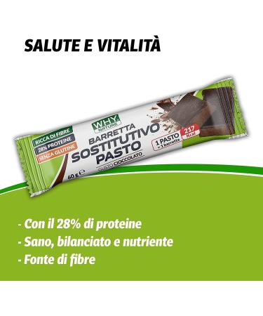  WHY NATURE WHY NATURE PASTO Replacement Bars - Chocolate Flavour Protein Bars - Replacement Meal Protein Snack - Box of 24 - 60g - Buy Online on GoSupps.com