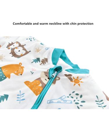 Chilsuessy Baby Sleeping Bag with Feet 2.5 Tog Winter Sack | Forest Animals Print | 4-5 Years | Anti Kick Wearable Blanket - Buy Online on GoSupps.com