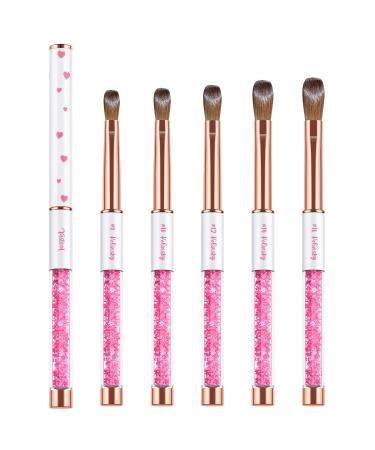 Yasterd 100% Pure Kolinsky Size 10 Acrylic Nail Brush with Pink Rhinestone Metal Handle - Professional Manicure Tool for Acrylic Application - Buy Online on GoSupps.com