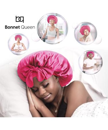 Bonnet Queen Satin Silk Sleeping Cap - Adjustable Night Hair Care Protection for Curly Long Hair | Mr. Motora - Buy Online on GoSupps.com