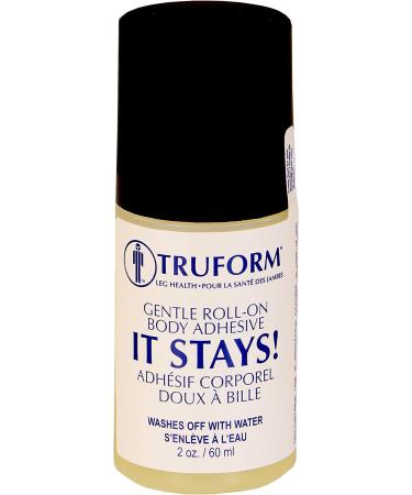 Truform Roll-On Body Adhesive 2 fl. Ounce - Prevents Stocking Rolling | Made in USA - Buy Online on GoSupps.com